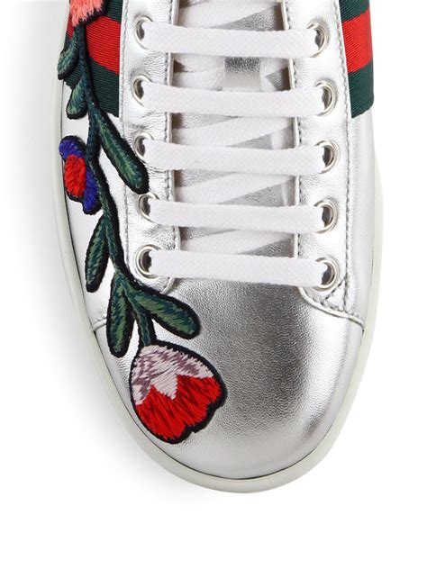 gucci flora sneakers|gucci ace embroidered sneakers.